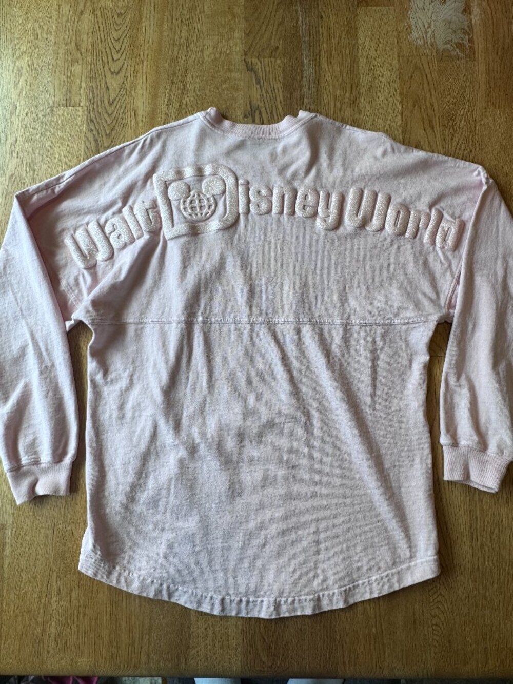 Walt Disney World Light Pink Spirit Jersey Glitter Letters Size XS